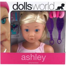 Dolls World Ashley fésülhető babafej kiegészítőkkel