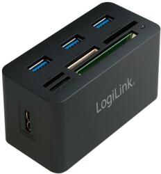 LogiLink HUB extern LOGILINK, porturi USB: USB 3.0 x 3, conectare prin USB 3.0, alte porturi: SD, MicroSD, M2, MS Duo/Pro, CF, negru, "CR0042" (include timbru verde 0.5 lei) (CR0042) - vexio
