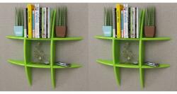 vidaXL Rafturi de perete, 2 buc. , verde (275995) Raft