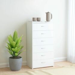 vidaXL Servantă cu 6 sertare, alb, 50 x 34 x 96 cm, PAL (800666) Comoda