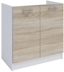TEMPO KONDELA alsószekrény, tölgy sonoma/fehér, FABIANA S - 80ZL
