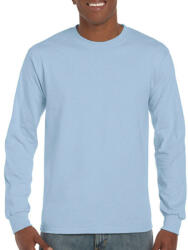Gildan Uniszex póló Hosszú ujjú Gildan Ultra Cotton Adult T-Shirt LS - L, Világos kék