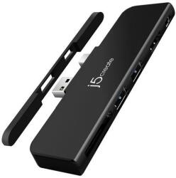 j5create Докинг станция j5create JDD320B, за Surface Pro 4/5/6, USB-A Mini DP, Черен (J5-JDD320B)