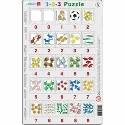 Larsen Set 12 Puzzle-uri 1-2-3, 25 Piese Larsen (LRP46_Initiala)