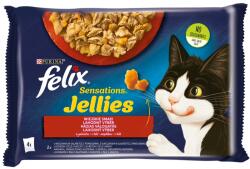 FELIX Sensations Jellies - Selecție de carne - vită, pui 4 x 85 g