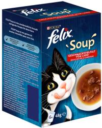 FELIX Soup - Farm Selection: carne de vită, pui, miel 6 x 48 g
