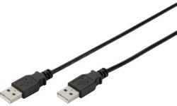 ASSMANN USB kábel 1x USB 2.0 dugó A - 1x USB 2.0 dugó A 1 m Fekete Digitus