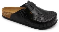  0Ft kiszállítás! Leon Comfortstep 4700 fekete férfi bőr klumpa 42-47 -Birkenstockhoz hasonlatos talppal