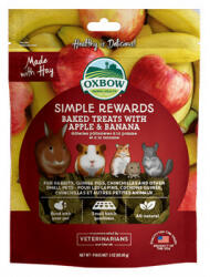 Oxbow - Simple Rewards - Baked Treats with Apple & Banana - Szárított Alma & Banán 85g