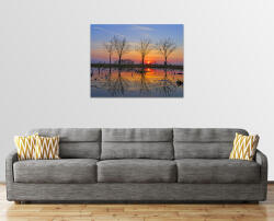  Naplemente, Hódmezővásárhely Egyrészes Vászonkép - 70cm X 55cm (293-295)