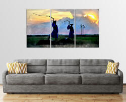 Hortobágyi Csikósok 5 Részes Vászonkép 125cm X 70cm (354)