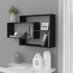 vidaXL Rafturi de perete, negru extralucios, 104x20x58, 5 cm, PAL (800331) Raft