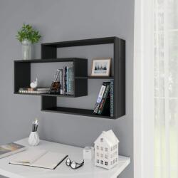 vidaXL Rafturi de perete, negru, 104x20x58, 5 cm, PAL (800325) Raft