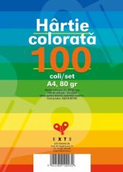 EXTE Hartie colorata A4, 10 culori, 80 gr, 100 coli/set EXTE IQCOL80100 (IQCOL80100)