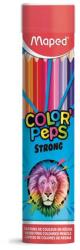 Maped Színes ceruza készlet, háromszögletű, fém hengerben, MAPED "Color`Peps Strong" 24 különböző szín (IMA862745)