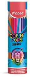 Maped Színes ceruza készlet, háromszögletű, fém hengerben, MAPED "Color`Peps Strong" 36 különböző szín (IMA862746)