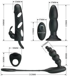 Pretty Love Set Master Hunter pentru Barbati Silicon Negru