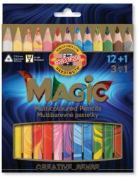 KOH-I-NOOR Creioane colorate multicolor Koh-I-Noor Magic Jumbo 3 in 1, 13 buc. /set (K3408-13)