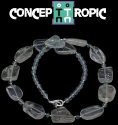  Colier din Topaz Neregulat - Apatit Rotund - Accesorii Argint 925 - concepttropic - 290,00 RON