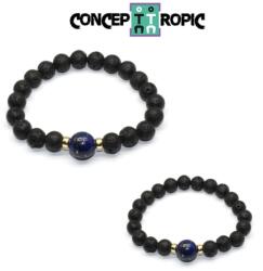  Bratara din Lava Vulcanica - Lapis Lazuli - Rotund 9 - 11 mm - Diametru 50 mm - Accesorii GF