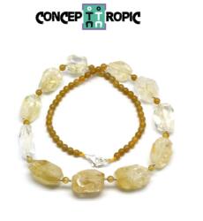  Colier din Citrin Neregulat Fatetat - Limonit Rotund - Accesorii Argint 925 - concepttropic - 247,00 RON