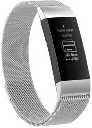 Edman Curea metalica magnetica Edman pentru Fitbit Charge 3 / 4, marimea S, Argintiu