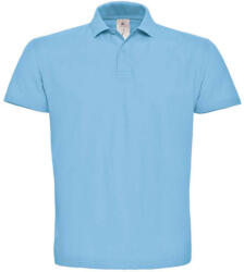 B and C Férfi galléros póló rövid ujjú B&C Piqué Polo Shirt - PUI10 - 2XL, Világos kék