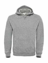 B&C Collection Férfi kapucnis hosszú ujjú pulóver B and C ID. 003 Cotton Rich Hooded Sweatshirt 2XL, Heather szürke