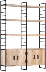 vidaXL Bibliotecă cu 4 rafturi, 124 x 30 x 180 cm, lemn masiv de mango (284417) Biblioteca