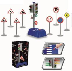 Magic Toys Közlekedési táblák 9 db-os játékszett fénnyel (MKL587723) - innotechshop