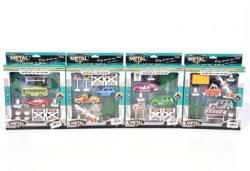 Magic Toys Fém kisautó szett kiegészítőkkel többféle változatban (MKL153563) - innotechshop