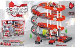 Magic Toys 3-emeletes parkolóház tűzoltóautókkal, fénnyel és hanggal (MKL374414) - innotechshop