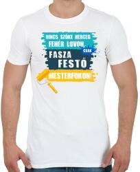 printfashion Festo mesterfokon - Férfi póló - Fehér (4846879)