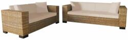 vidaXL Set canapele de 2 și 3 locuri din poliratan (274359) Canapea