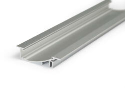 Topmet Flat8 alumínium süllyesztett fali LED profil, ezüst eloxált (előlap: H) - 23050020 - szálban (23050020)