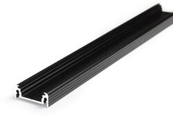 Topmet Surface14 alumínium LED U-profil, fekete eloxált (előlap: E, F) - A2020021 - szálban (A2020021)