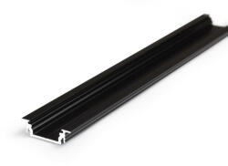 Topmet Groove14 süllyesztett alumínium LED profil, fekete (előlap: E, F) - A3020021 - szálban (A3020021)