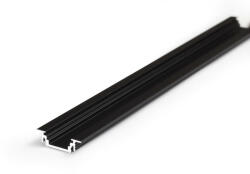 Topmet Groove10 süllyesztett alumínium LED profil, fekete eloxált (előlap: B, C) - 76210021 - szálban (76210021)