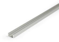 Topmet Slim8 lapos alumínium LED U-profil, ezüst eloxált (előlap: A) - 89030020 - szálban (89030020)