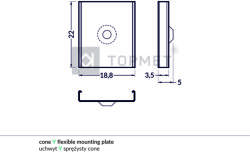 Topmet Y LED profil rögzítő (Surface14, Linea20, Groove14, Corner14 profilokhoz) - A2130019 - párban (A2130019)
