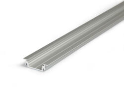 Topmet Groove14 süllyesztett alumínium LED profil, ezüst eloxált (előlap: E, F) - A3020020 - szálban (A3020020)