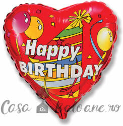 Flexmetal Baloane Inima Folie Happy Birthday