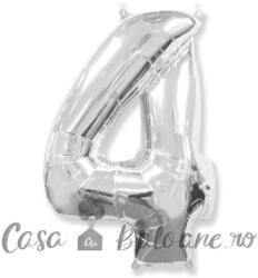 Flexmetal Baloane Cifra 4 Argintiu Folie