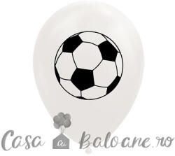 Globos Europe BV Baloane Latex Albe Minge Fotbal