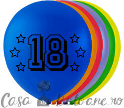 Globos Europe BV Set Baloane Latex Aniversare Cifra 18