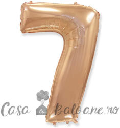 Flexmetal Baloane Cifra 7 Roz Gold Folie