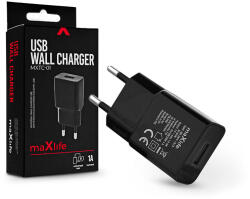 Maxlife MXTC-01 5W USB hálózati töltő adapter - fekete