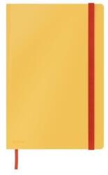 LEITZ Füzet B/5 beíró keményfedeles LEITZ Cosy Soft Touch, 80 lapos kockás, melegsárga (44820019)