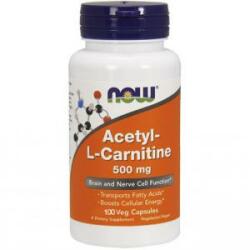NOW Acetil L-Carnitină 500 mg. / 100 VCaps. - Fara gust