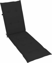 vidaXL Pernă de șezlong, negru, (75+105)x 50x3 cm (314180)
